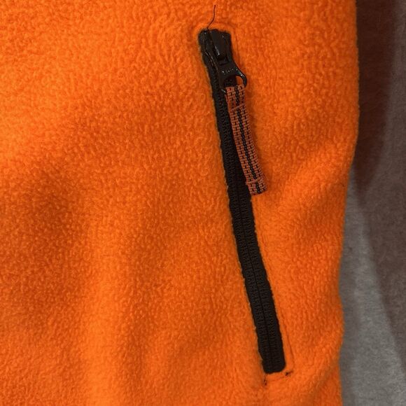 Cabelas Mens M Fleece Jacket hunting safety orange Hi Vis full Zip pockets - Picture 6 of 15